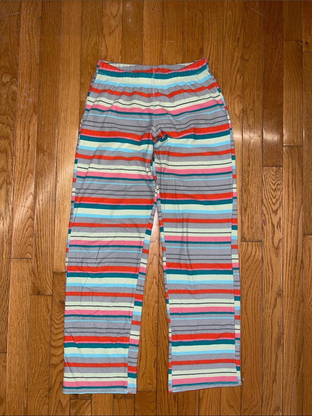 Fleece Multi-Colored Striped Pajama Pants